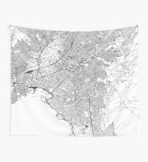 Athen Weiße Karte Wandbehang