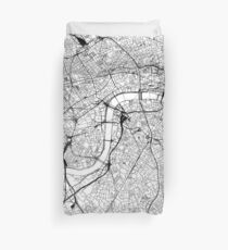London Weiße Karte Bettbezug