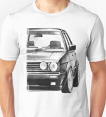 Camiseta unisex Golf 2 GTI MK2 "Estilo de dibujo"