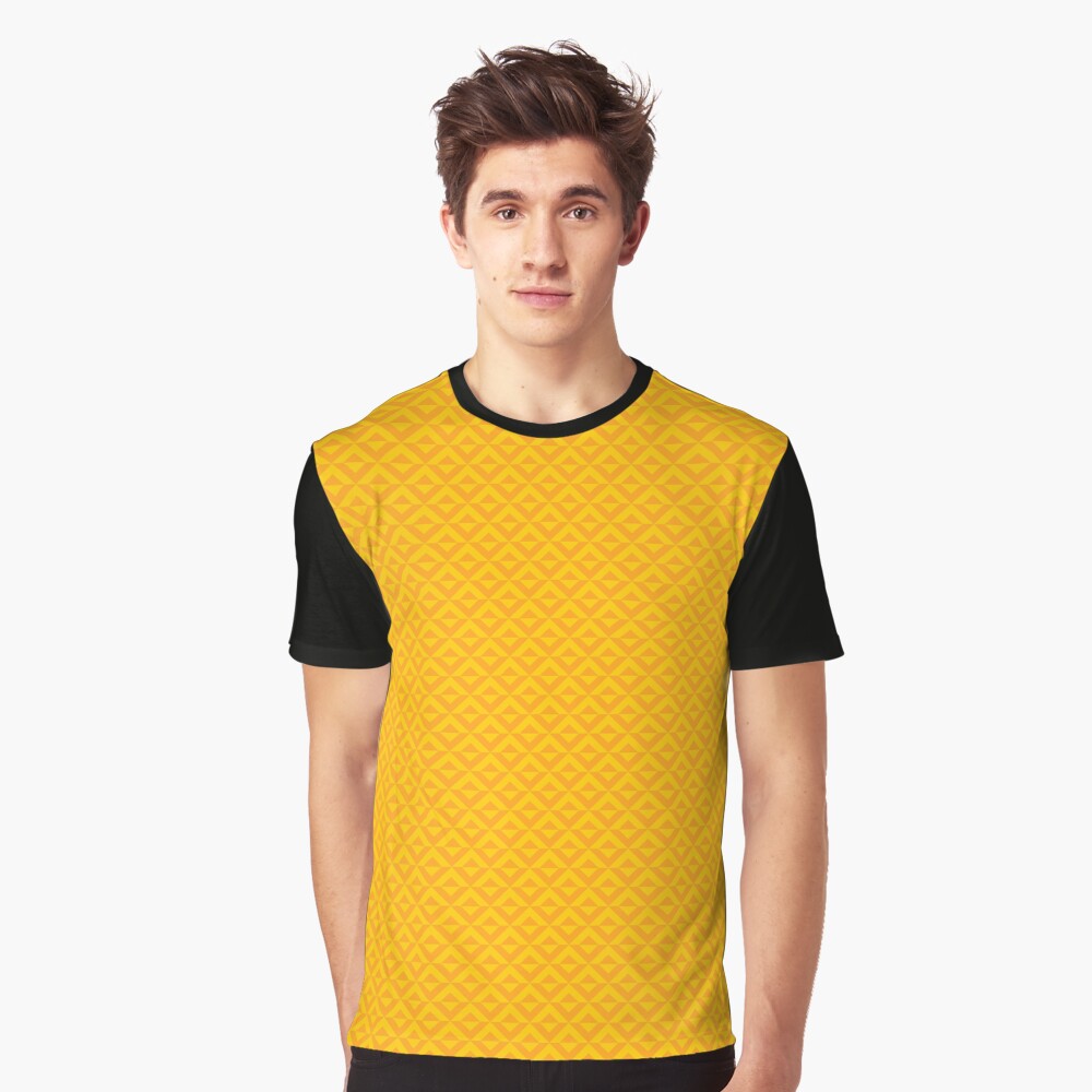 Geometric Pattern: Diamond Split: Yellow Graphic T-Shirt
