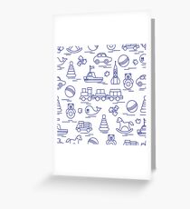 Seamless pattern with kids toys. Greeting Card