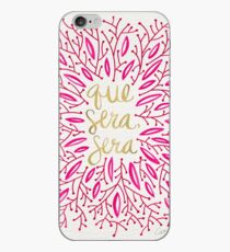 Whatever Will Be, Will Be (Pink & Gold) iPhone Case