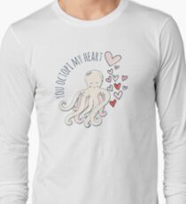 Cute Love Octopus, Valentine Romance Long Sleeve T-Shirt