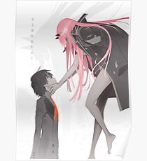 darling in the franxx Hiro x Zero Two Poster