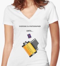 Everyone is a photographer Women's Fitted V-Neck T-Shirt