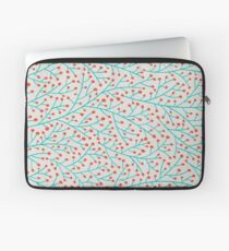 Red & Turquoise Berry Zweige Laptoptasche