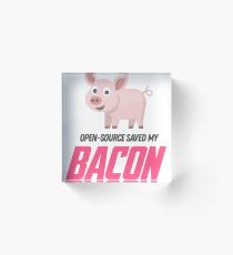 Open-source Saved My Bacon Acrylic Block
