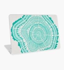 Turquoise Tree Rings Laptop Skin