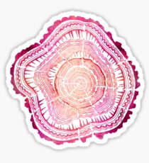 Tree Rings – Red Watercolor Sticker