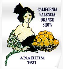 1921 California Valencia Orange Show Poster