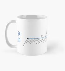 Paris Train Map - France - RER B (North Station, Robinson, Charles-de-Gaulle Airport 2 TGV, Saint-Rémy-lès-Chevreuse, Mitry - Claye, Massy - Palaiseau) Mug