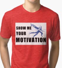 Motivation in Blue Tri-blend T-Shirt