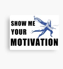 Motivation in Blue Canvas Print
