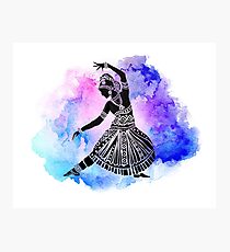 Watercolor Indian Dancer Photographic Print