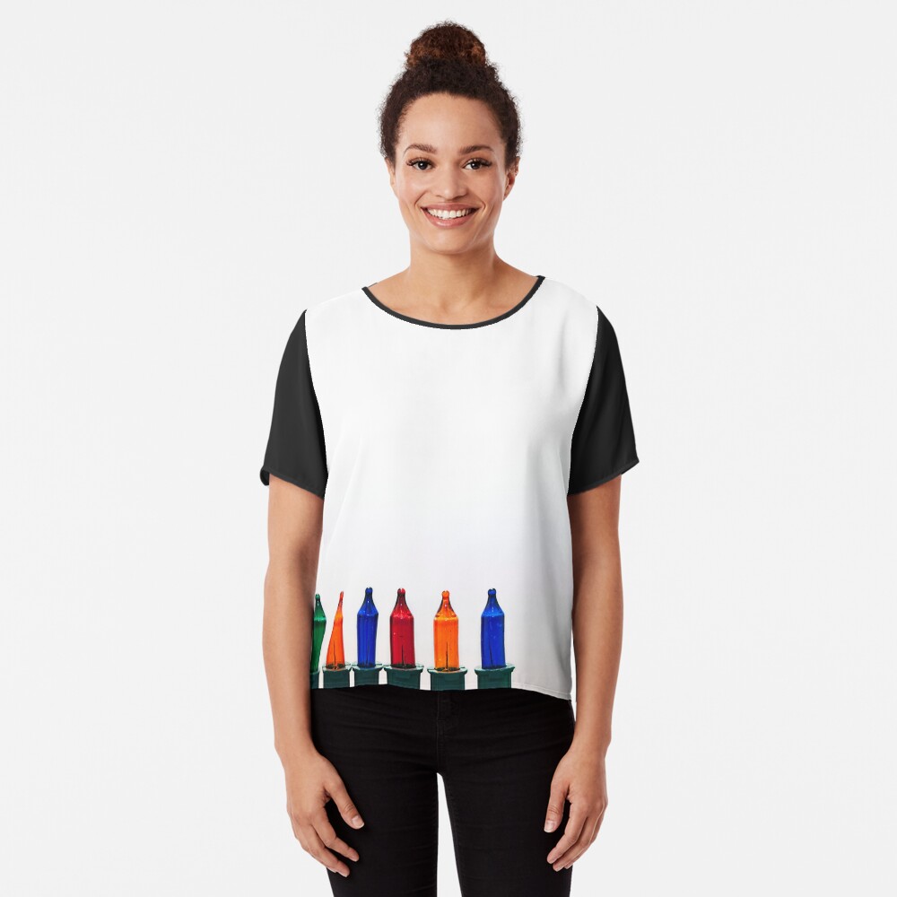 Christmas Lights Chiffon Top