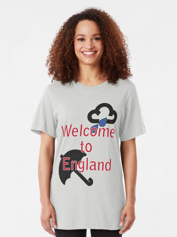 Alternate view of Welcome to England! Slim Fit T-Shirt