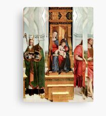 Madonna with Christ Child, Pope, Joseph and David Hockney. Canvas Print