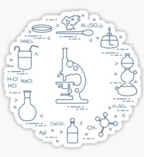 Chemistry scientific, education elements. Sticker