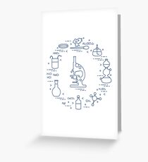 Chemistry scientific, education elements. Greeting Card