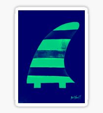 Salty surf fin Sticker
