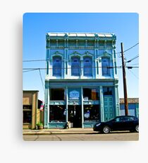 shopfront in blue Canvas Print