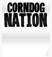 Corndog Nation Art Vegetarian Food Vegetables Poster