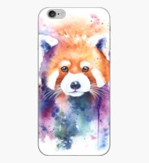 Red Panda Splash Watercolor iPhone Case