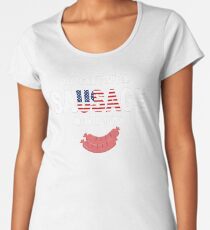 You Can't Spell Sausage Without USA Shirt Women's Premium T-Shirt