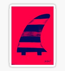 Salty surf fin Sticker