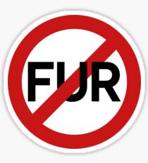 No Fur + Vegetarian Food Vegetables Sticker