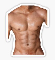 Male Body Builder Torso Sticker