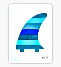 Salty surf fin Sticker