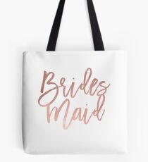Faux Rose Gold Bräute Maid Tote Bag