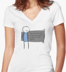 Procrastination Women's Fitted V-Neck T-Shirt