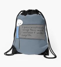 Procrastination Drawstring Bag