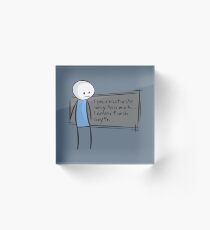 Procrastination Acrylic Block