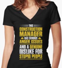 Construction Manager Construction Supervisor Gift Women's Fitted V-Neck T-Shirt