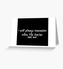 11th Doctor Greeting Card
