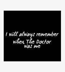 11th Doctor Photographic Print