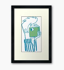 man who reading a book Framed Print