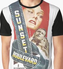 Sunset Boulevard - Film Noir Art Graphic T-Shirt