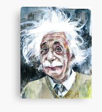 ALBERT EINSTEIN - watercolor portrait.15 Canvas Print