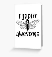 IT Crowd Inspired - Flipping Awesome Moth - Moss - 8 Bit Humor - Nerdy - Parody - British Sitcom - Geek Humor - It Greeting Card