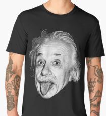 Albert Einstein showing his tounge Men's Premium T-Shirt