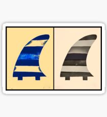 Salty surf fin Sticker