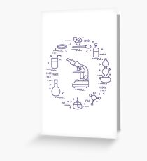 Chemistry scientific, education elements. Greeting Card