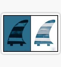 Salty surf fin Sticker