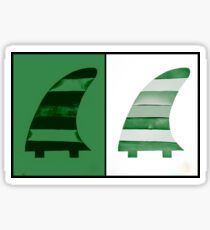 Salty surf fin Sticker