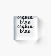 Chakra Khan Yoga ! Yoga Quote Inspiration Acrylic Block
