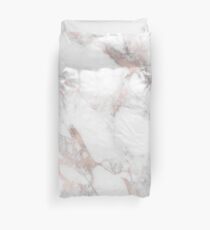 Luxury Rose-gold faux marble Duvet Cover